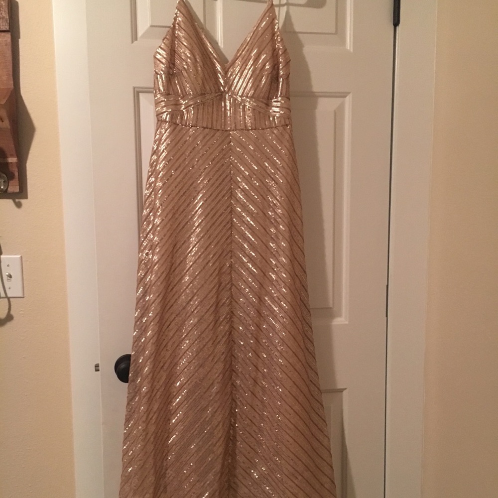 Gold Sequin Prom dress Weddington Way Florence